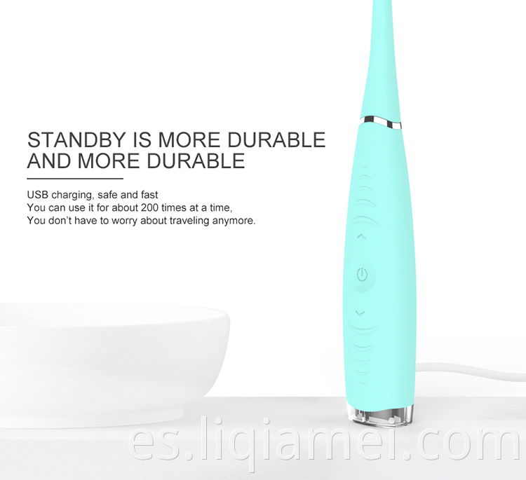 Mini limpiador de dientes eléctricos ultrasónicos Máquina de limpieza de dientes impermeables portátiles portátiles